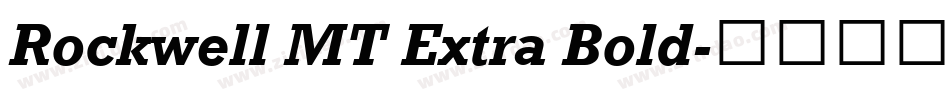 Rockwell MT Extra Bold字体转换